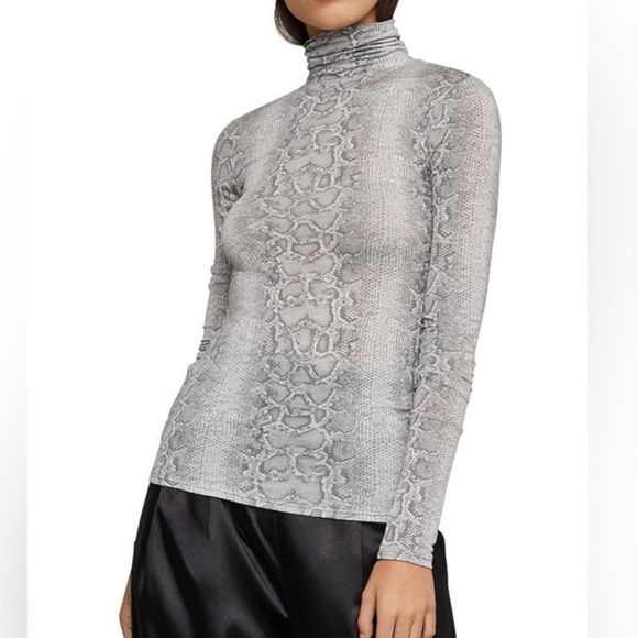 BCBGMAXAZRIA Snake Skin print. Turtleneck, Long Sleeve size XS in EUC. - Picture 3 of 17